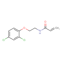 Chemical structure of N-[2-(2,4-dichlorophenoxy)ethyl]prop-2-enamide - CSSB06269550297