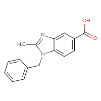 Chemical structure of 1-benzyl-2-methyl-1H-1,3-benzodiazole-5-carboxylic acid - CSSB00011261081