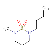 Chemical structure of 2-butyl-6-methyl-1λ⁶,2,6-thiadiazinane-1,1-dione - CSMB00039069170