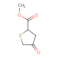 Chemical structure of methyl 4-oxothiolane-2-carboxylate - CSSB00000143282