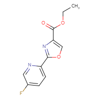 Chemical structure of ethyl 2-(5-fluoropyridin-2-yl)-1,3-oxazole-4-carboxylate - CSSB05267216916