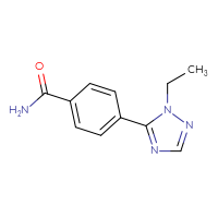 Chemical structure of 4-(1-ethyl-1H-1,2,4-triazol-5-yl)benzamide - CSSB00103341314