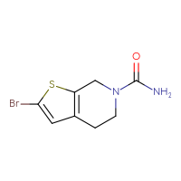 Chemical structure of 2-bromo-4H,5H,6H,7H-thieno[2,3-c]pyridine-6-carboxamide - CSSB00015375303