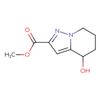 Chemical structure of methyl 4-hydroxy-4H,5H,6H,7H-pyrazolo[1,5-a]pyridine-2-carboxylate - CSSB00010888028