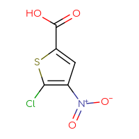 Chemical structure of 5-chloro-4-nitrothiophene-2-carboxylic acid - CSSB00009998167