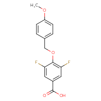 Chemical structure of 3,5-difluoro-4-[(4-methoxyphenyl)methoxy]benzoic acid - CSSB20510968657
