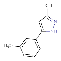 Chemical structure of 3-methyl-5-(3-methylphenyl)-1H-pyrazole - CSSB00033809303