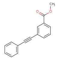 Chemical structure of methyl 3-(2-phenylethynyl)benzoate - CSSB00020634935