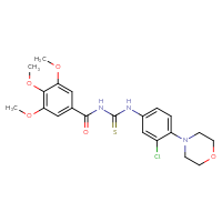 Chemical structure of 1-[3-chloro-4-(morpholin-4-yl)phenyl]-3-(3,4,5-trimethoxybenzoyl)thiourea - CSSB00121706444