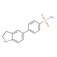 Chemical structure of 4-(2,3-dihydro-1H-indol-5-yl)benzene-1-sulfonamide - CSSB01707751165