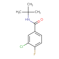 Chemical structure of N-tert-butyl-3-chloro-4-fluorobenzamide - CSSB00012922942