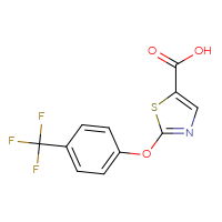 Chemical structure of 2-[4-(trifluoromethyl)phenoxy]-1,3-thiazole-5-carboxylic acid - CSSB00005343766