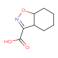 Chemical structure of 3a,4,5,6,7,7a-hexahydro-1,2-benzoxazole-3-carboxylic acid - CSSB00000080734