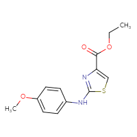Chemical structure of ethyl 2-[(4-methoxyphenyl)amino]-1,3-thiazole-4-carboxylate - CSSB00000387286