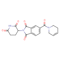 Chemical structure of 2-(2,6-dioxopiperidin-3-yl)-5-(1,2,3,6-tetrahydropyridine-1-carbonyl)-2,3-dihydro-1H-isoindole-1,3-dione - CSSB03538990062