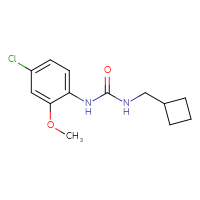 Chemical structure of 1-(4-chloro-2-methoxyphenyl)-3-(cyclobutylmethyl)urea - CSSB02005638711