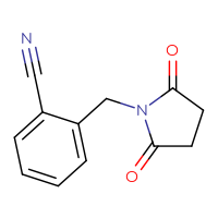 Chemical structure of 2-[(2,5-dioxopyrrolidin-1-yl)methyl]benzonitrile - CSSB00000248855