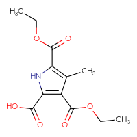 Chemical structure of 3,5-bis(ethoxycarbonyl)-4-methyl-1H-pyrrole-2-carboxylic acid - CSSB00015326135