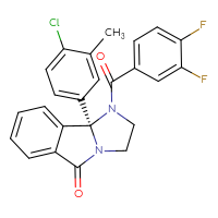Chemical structure of (9bS)-9b-(4-chloro-3-methylphenyl)-1-(3,4-difluorobenzoyl)-1H,2H,3H,5H,9bH-imidazo[2,1-a]isoindol-5-one - CSSB00161188473