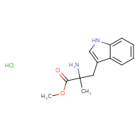 Chemical structure of methyl 2-amino-3-(1H-indol-3-yl)-2-methylpropanoate hydrochloride - CSSB00137409736