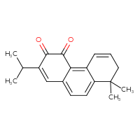 Chemical structure of 8,8-dimethyl-2-(propan-2-yl)-3,4,7,8-tetrahydrophenanthrene-3,4-dione - CSSB00121578569