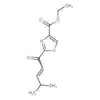 Chemical structure of ethyl 2-(4-methylpent-2-enoyl)-1,3-thiazole-4-carboxylate - CSSB00137408329