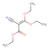 Chemical structure of ethyl 2-cyano-3,3-diethoxyprop-2-enoate - CSSB00010126672