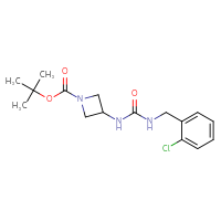 Chemical structure of tert-butyl 3-({[(2-chlorophenyl)methyl]carbamoyl}amino)azetidine-1-carboxylate - CSSB00220669580