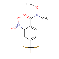 Chemical structure of N-methoxy-N-methyl-2-nitro-4-(trifluoromethyl)benzamide - CSSB00103988397