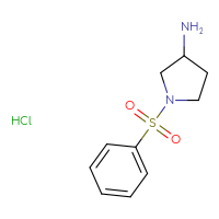 Chemical structure of 1-(benzenesulfonyl)pyrrolidin-3-amine hydrochloride - CSSB00000732622