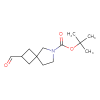 Chemical structure of tert-butyl 2-formyl-6-azaspiro[3.4]octane-6-carboxylate - CSSB00010783079