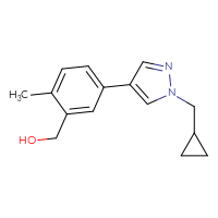 Chemical structure of {5-[1-(cyclopropylmethyl)-1H-pyrazol-4-yl]-2-methylphenyl}methanol - CSSB06412444595