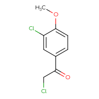 Chemical structure of 2-chloro-1-(3-chloro-4-methoxyphenyl)ethan-1-one - CSSB00000198526