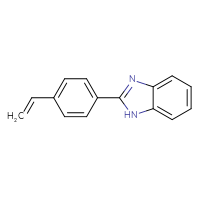 Chemical structure of 2-(4-ethenylphenyl)-1H-1,3-benzodiazole - CSSB01384077409