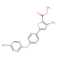 Chemical structure of methyl 3-amino-5-[4-(4-methylphenoxy)phenyl]thiophene-2-carboxylate - CSSB06633781452