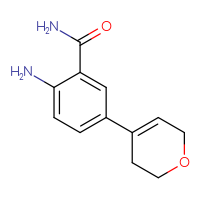 Chemical structure of 2-amino-5-(3,6-dihydro-2H-pyran-4-yl)benzamide - CSSB01097664972