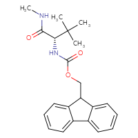 Chemical structure of (9H-fluoren-9-yl)methyl N-[(1S)-2,2-dimethyl-1-(methylcarbamoyl)propyl]carbamate - CSSB00489123037