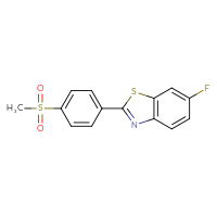 Chemical structure of 6-fluoro-2-(4-methanesulfonylphenyl)-1,3-benzothiazole - CSSB06587326219