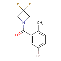 Chemical structure of 1-(5-bromo-2-methylbenzoyl)-3,3-difluoroazetidine - CSSB00110888992