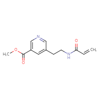 Chemical structure of methyl 5-[2-(prop-2-enamido)ethyl]pyridine-3-carboxylate - CSSB21332165340