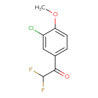 Chemical structure of 1-(3-chloro-4-methoxyphenyl)-2,2-difluoroethan-1-one - CSSB00014027279
