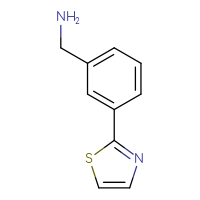 Chemical structure of 1-[3-(1,3-thiazol-2-yl)phenyl]methanamine - CSSB00011934827