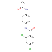 Chemical structure of 2,4-dichloro-N-(4-acetamidophenyl)benzamide - CSSB00026299228