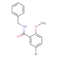 Chemical structure of N-benzyl-5-bromo-2-methoxybenzamide - CSSB00000215686