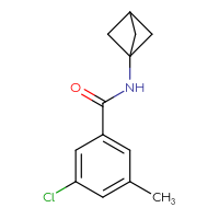 Chemical structure of N-{bicyclo[1.1.1]pentan-1-yl}-3-chloro-5-methylbenzamide - CSSB01156969463