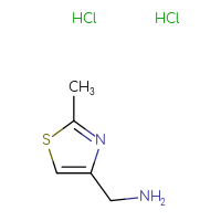 Chemical structure of 1-(2-methyl-1,3-thiazol-4-yl)methanamine dihydrochloride - CSSB00000707933