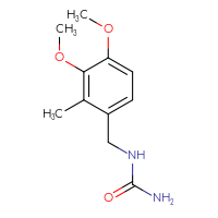 Chemical structure of [(3,4-dimethoxy-2-methylphenyl)methyl]urea - CSSB01993211895
