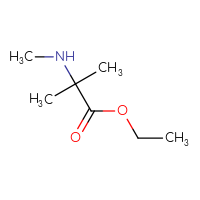 Chemical structure of ethyl 2-methyl-2-(methylamino)propanoate - CSSB00000755073