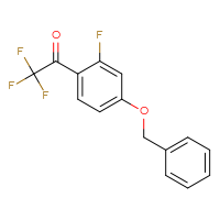 Chemical structure of 1-[4-(benzyloxy)-2-fluorophenyl]-2,2,2-trifluoroethan-1-one - CSSB21103685679
