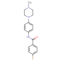 Chemical structure of 4-fluoro-N-[4-(4-methylpiperazin-1-yl)phenyl]benzamide - CSSB00104698926
